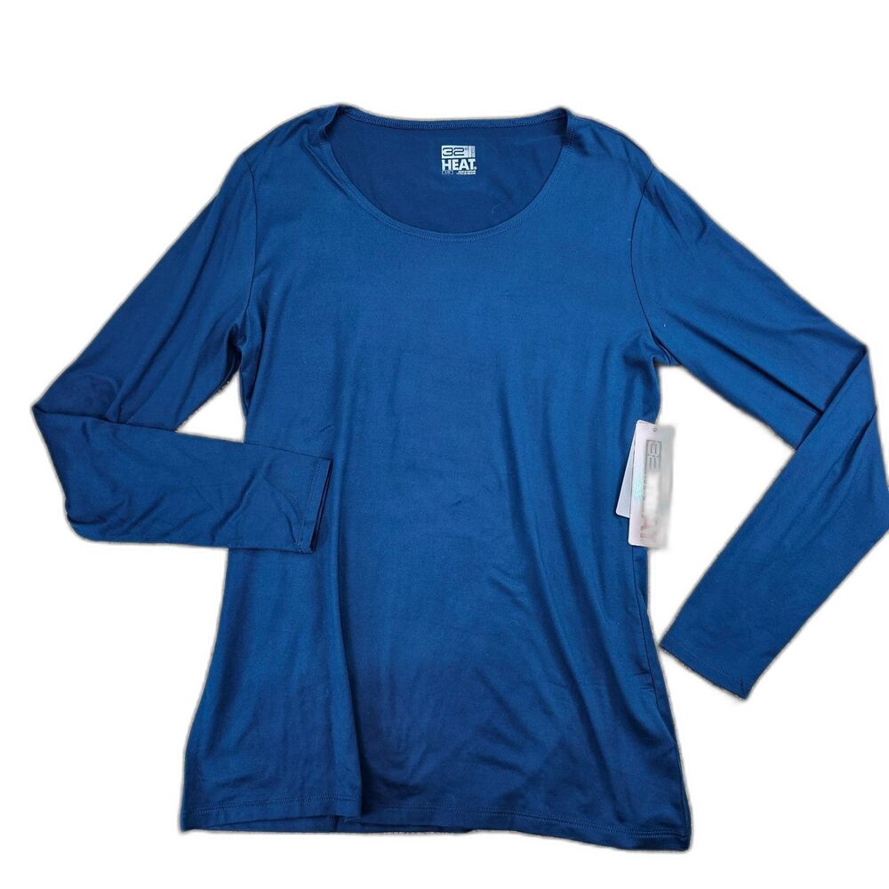 32 Degrees Heat Womens L Long Sleeve Scoop Neck Tops 3 Pack NWT Base Layer - Picture 5 of 14